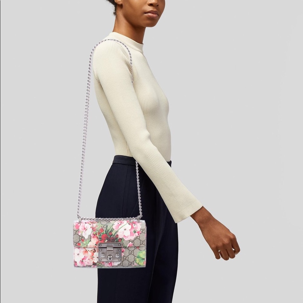 Gucci GG Blooms Small Padlock Shoulder Bag - Picture 2 of 8
